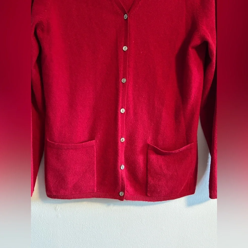 Daniel Bishop 100% Cashmere Red Twin Set size M